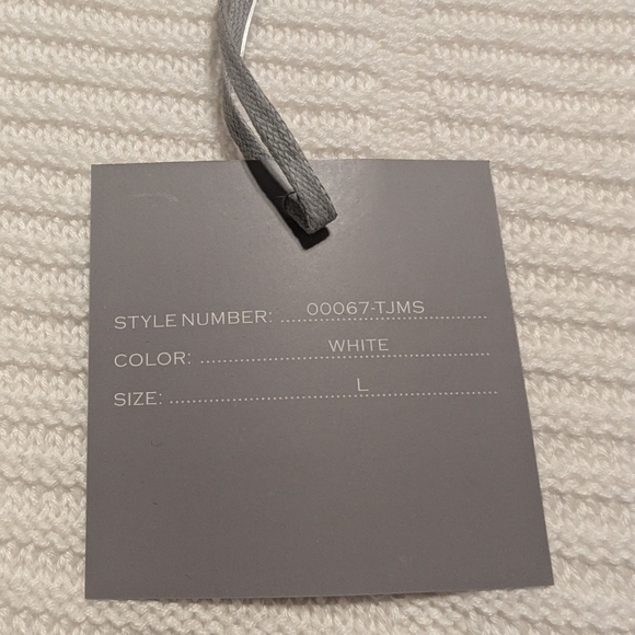 Marled White Hooded Cardigan Size Large - Picture 9 of 12